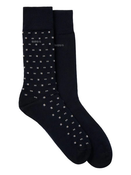  Boss Logo Iconic Socks (pack Of Two) - Blue 