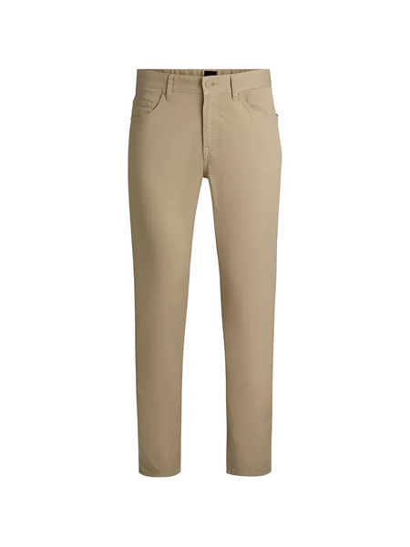  Boss Logo-patch Straight Trousers - Neutrals 