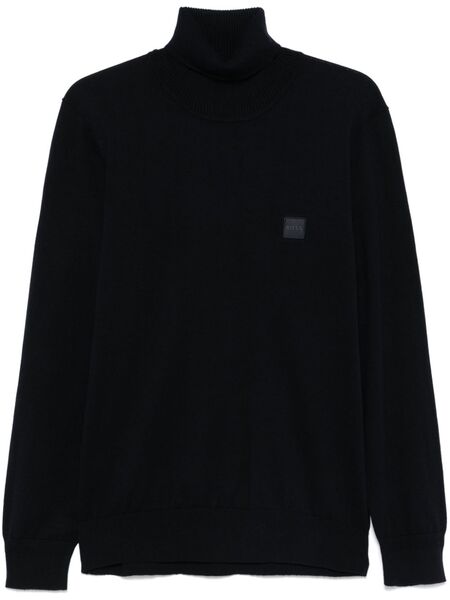  Boss Logo-patch Sweater - Blue 