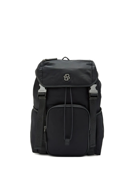  Boss Logo Plaque Drawstring Backpack - Black 