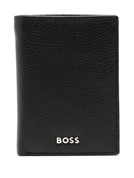  Boss Logo-plaque Leather Wallet - Black 