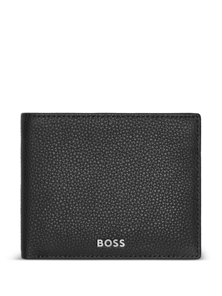  Boss Logo-print Leather Wallet - Black 