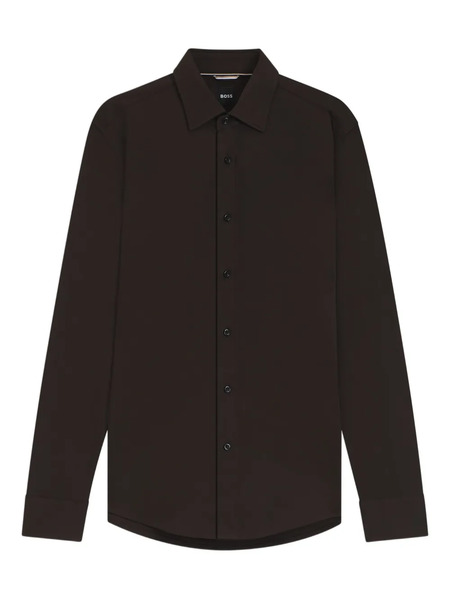  Boss Long-sleeve Button-fastening Shirt - Brown 
