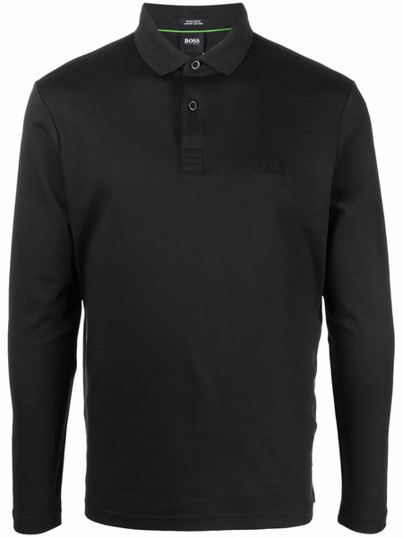  Boss Long Sleeve Polo Shirt - Black 