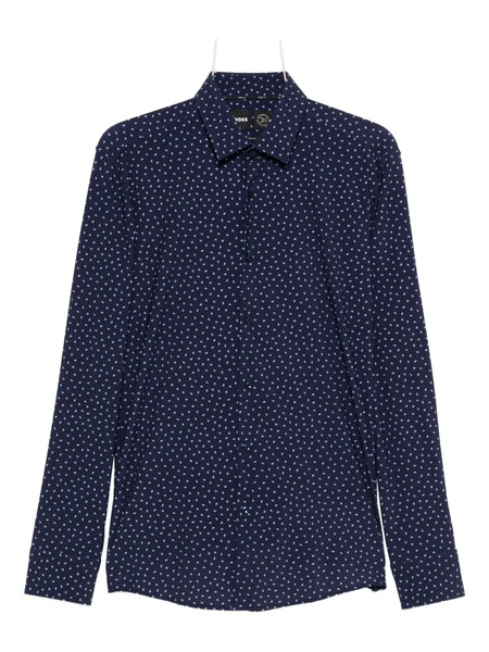  Boss Long-sleeved Patterned Shirt - Blue 