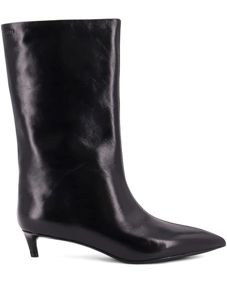  Boss 35mm Pointed-toe Leather Boots - Black 