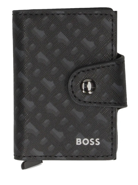  Boss Monogram-patterned Cardholder - Black 