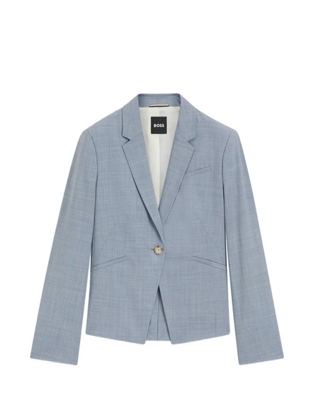  Boss Notched-lapel Single-button Blazer - Blue 