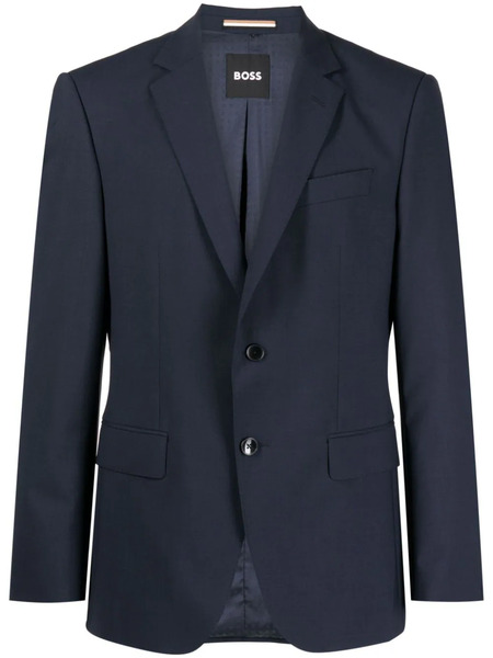  Boss Notched-lapels Single-breasted Blazer - Blue 