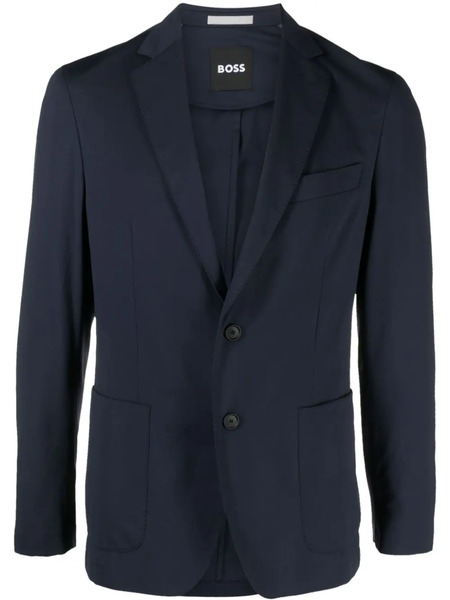  Boss Notched-lapels Single-breasted Blazer - Blue 
