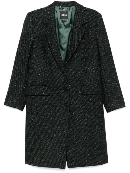  Boss Patterned-jacquard Coat - Blue 