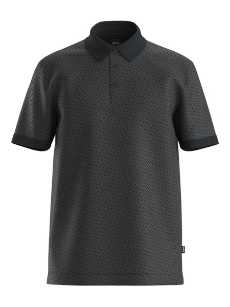  Boss Patterned Polo Shirt - Grey 