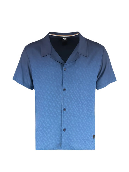  Boss Patterned Short-sleeve Shirt - Blue 