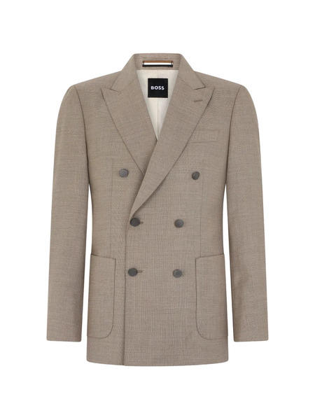  Boss Peak-lapel Double-breasted Blazer - Neutrals 