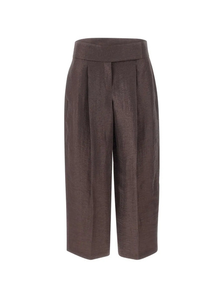  Boss Pleated-design Trousers - Brown 