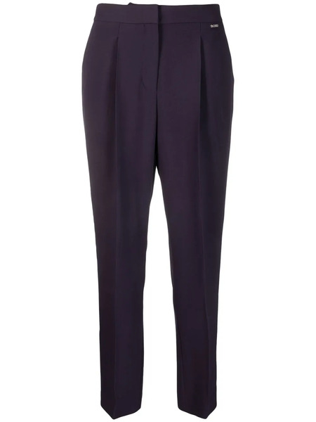  Boss Pleated Tailored Trousers - Purple 
