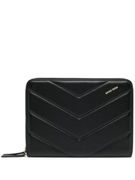  Boss Quilted A4 Conference Folder - Black 