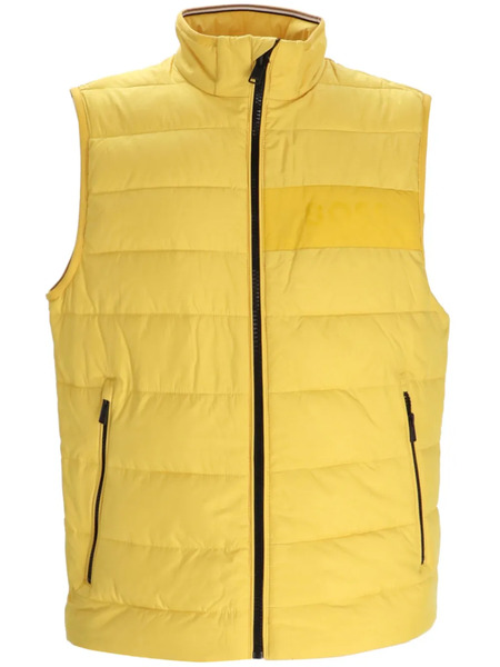  Boss Quilted Zip-fastened Vest - Yellow 