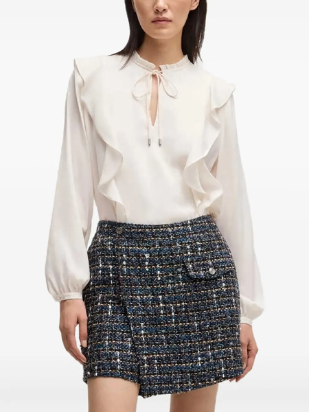  Boss Ruffle-detail Blouse - Neutrals 