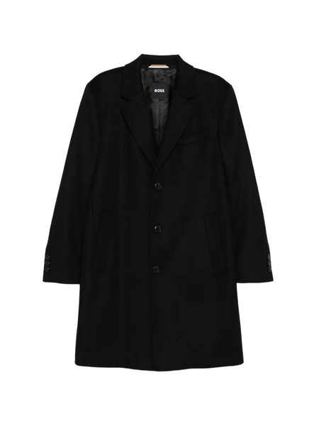  Boss Single-breasted Coat - Black 