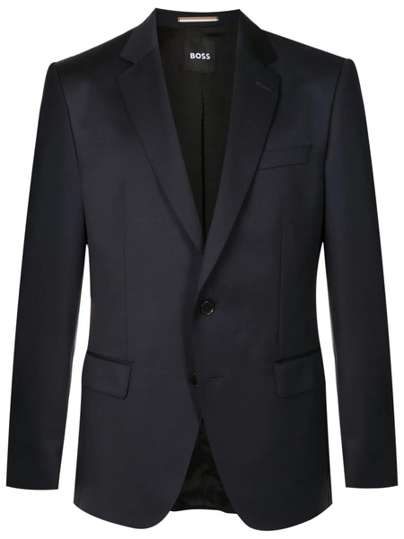  Boss Single-breasted Fitted Blazer - Blue 