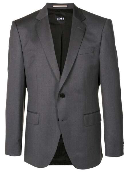  Boss Single-breasted Fitted Blazer - Grey 