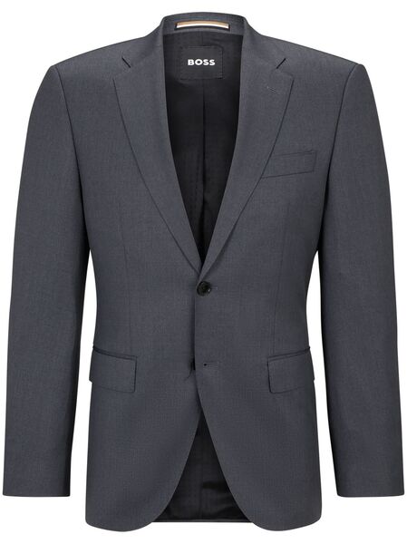  Boss Single-breasted Fitted Blazer - Grey 