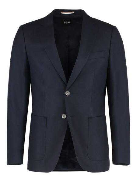  Boss Single-breasted Notched-lapel Jacket - Blue 