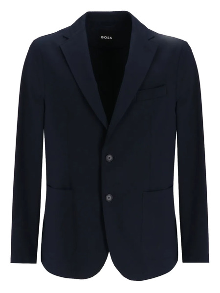  Boss Single-breasted Patch-pocket Blazer - Blue 
