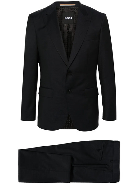  Boss Single-breasted Virgin Wool Suit - Blue 