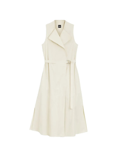  Boss Sleeveless Belted Midi Dress - Neutrals 