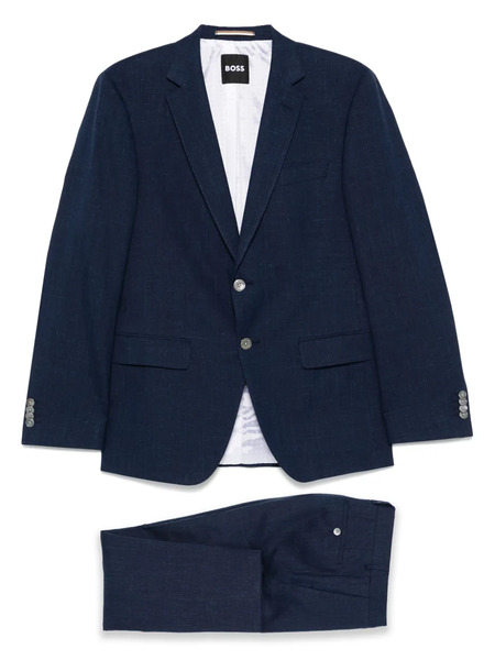  Boss Slub-texture Suit - Blue 