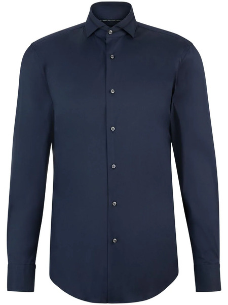  Boss Spread-collar Poplin Shirt - Blue 