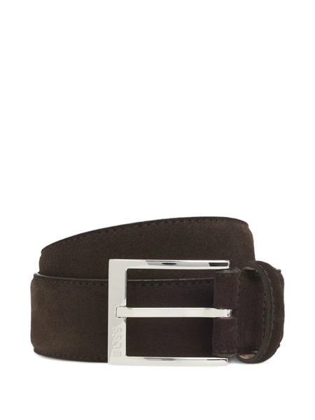  Boss Square-buckle Leather Belt - Brown 