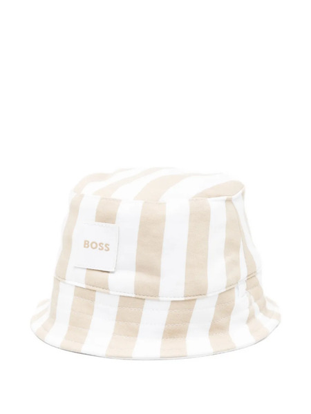  Boss Striped-detail Bucket Hat - Neutrals 