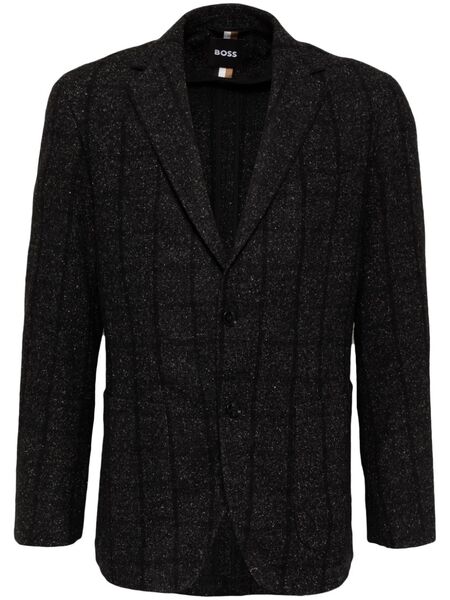  Boss Striped Single-breasted Blazer - Black 