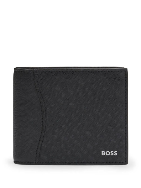  Boss Textured Bifold Wallet - Black 