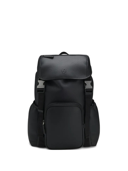  Boss Top-grain Buckle Backpack - Black 