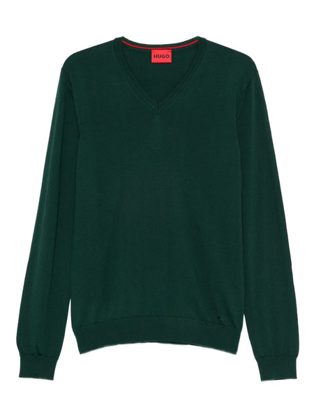  Boss V-neck Wool Sweater - Green 