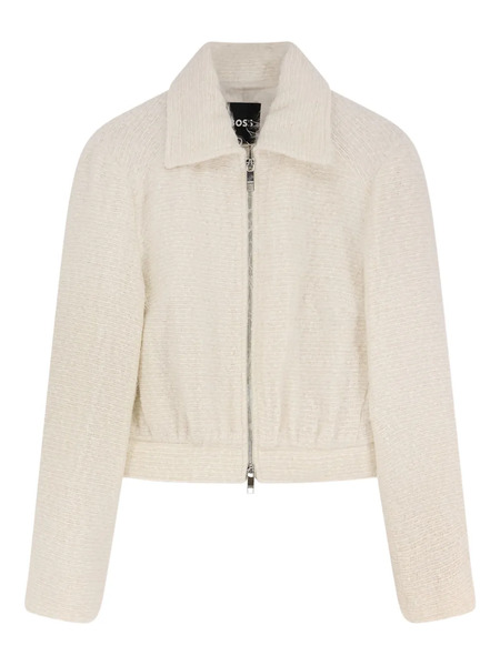  Boss Zip-fastening Wide-collar Jacket - Neutrals 