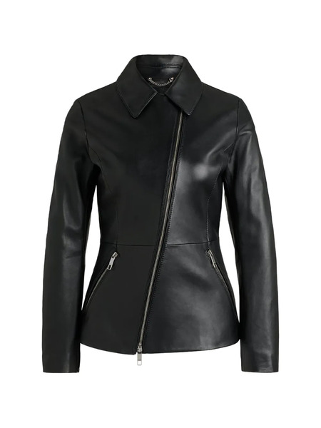  Boss Zip Leather Jacket - Black 