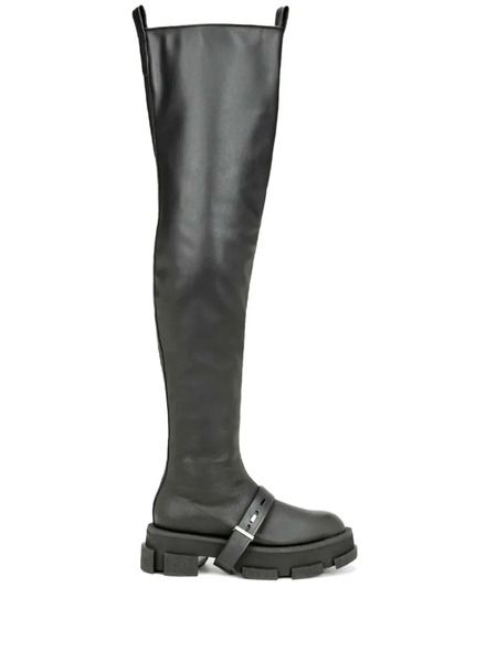  Both Gao Thigh-high Chunky Boots - Black 