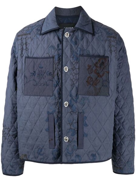 Botter Floral-embroidered Jacket - Blue 
