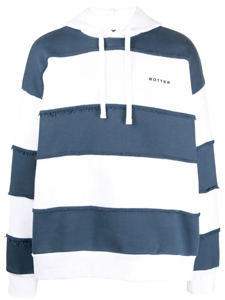  Botter Logo-print Striped Hoodie - White 