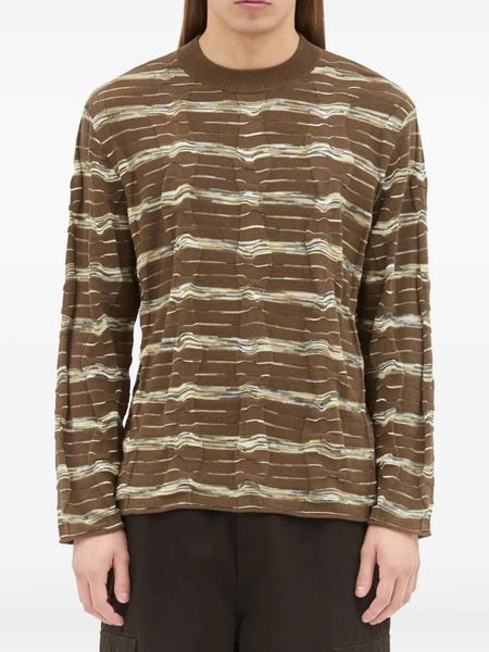  Brain Dead Cotton Textured Sweatshirt - Brown 