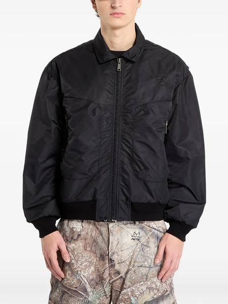  Brain Dead Embroidered Flight Jacket - Black 