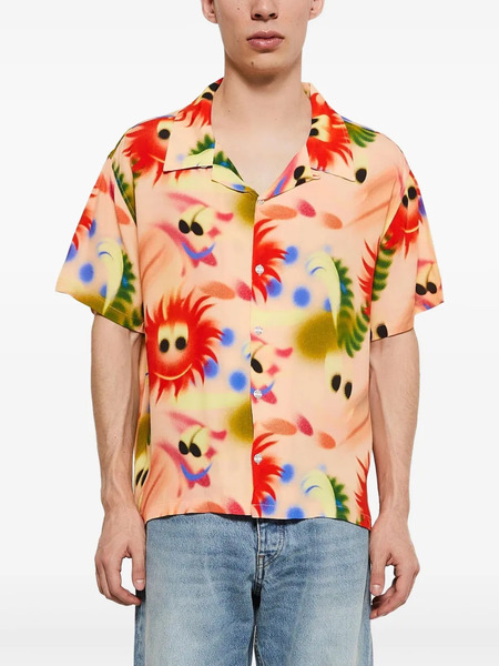  Brain Dead Graphic-print Shirt - Orange 