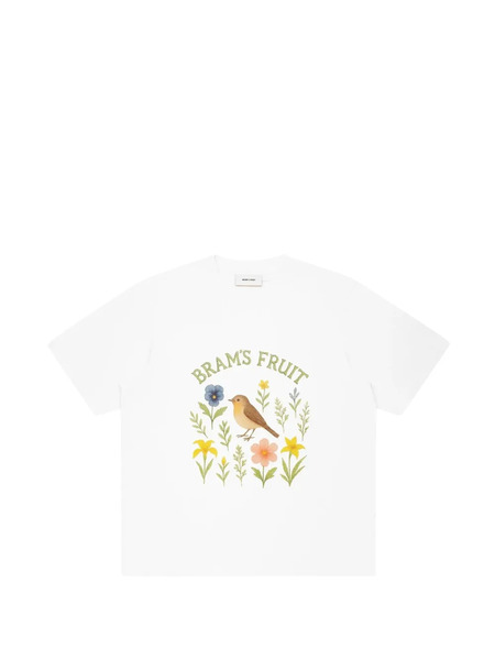  Bram’s Fruit Robin Floral-print T-shirt - White 