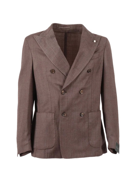  Brando Double-breasted Suit Jacket - Brown 