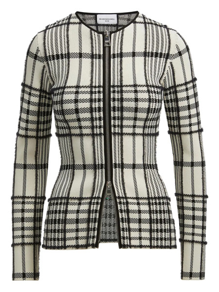  Brandon Maxwell Greer Zip-front Cardigan - Neutrals 